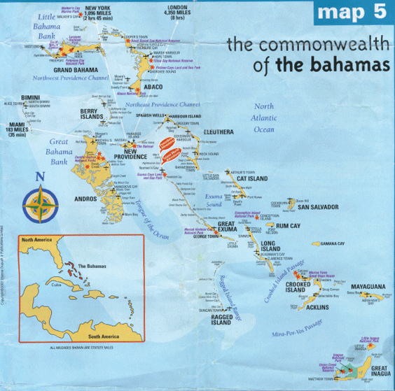 Map of the Bahamas Commonwealth